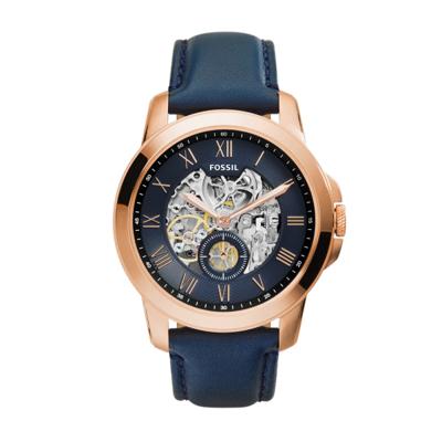 Horlogeband Fossil ME3029 / ME3054 / Grant Leder Blauw 22mm Horlogeband Fossil ME3029 / ME3054 / Grant Leder Blauw 22mm