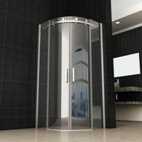 Douchecabine Kwartrond 90x90x200 cm 8 mm Anti Kalk Nano Glas Aqua Splash - thumbnail
