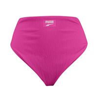 Puma Bikinibroekje Ribbed High Waist Brief Neon Pink Combo-S - thumbnail