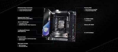 ASRock Z890I Nova Moederbord Socket Intel LGA 1851 Vormfactor Mini-ATX Moederbord chipset Intel® Z890