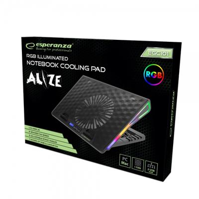 Esperanza EGC101 laptop cooling pad 800 RPM Zwart