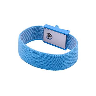 Quadrios ESD-armband Blauw Drukknop 4 mm