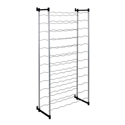 Metaltex Bardolino Flessenrek voor 72 Flessen 59x26x124 cm Zilver/Zwart