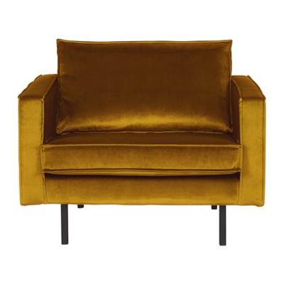 WOOOD Fauteuil 'Rodeo' Velvet, kleur Oker