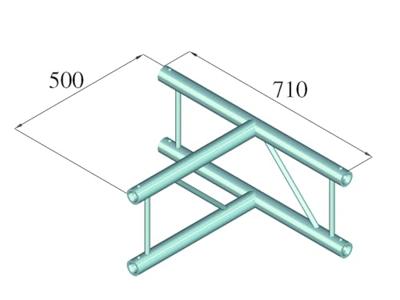 ALUTRUSS BILOCK BQ2-SPAT36V 3-way T-Piece 90Â° bk