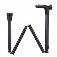Opvouwbare wandelstok comfortgrip blue ice rechts 84-94 cm - thumbnail