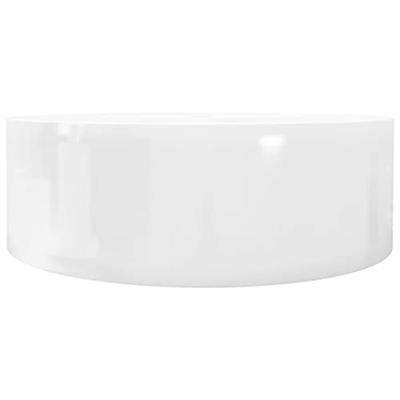 VidaXL Wasbak met overloop, keramiek, rond, wit