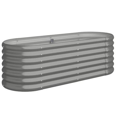 VidaXL Plantenbak 114x40x36 cm gegalvaniseerd staal grijs