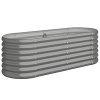 VidaXL Plantenbak 114x40x36 cm gegalvaniseerd staal grijs - thumbnail