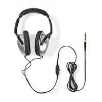 Bedrade Koptelefoon | 6,0 m Ronde Kabel | Over-Ear | Zilver/Zwart - thumbnail