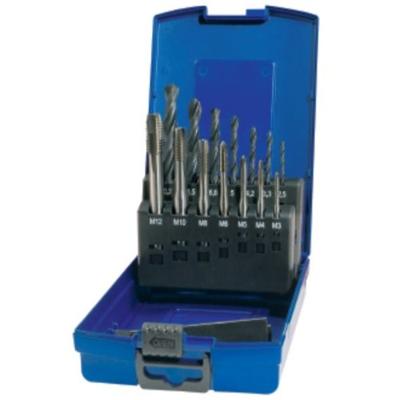 Promat/Tecwerk Machineschroefdraadboorset | DIN 371/376 B RVS | M3-M12 14 delig | HSS-Co | kunststof cassette - 4000867537