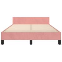Bedframe zonder matras 120x190 cm fluweel roze - thumbnail