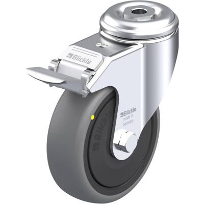 Blickle LKRA-TPA 101KF-11-FI-ELS Zwenkwiel met rem Wieldiameter: 100 mm Draagvermogen (max.): 70 kg 1 stuk(s)