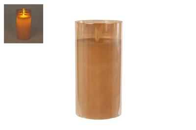 Sfeerverlichting Bianca L amber LED/glas 7,5x7,5x15cm 3x AAA excl. batterij