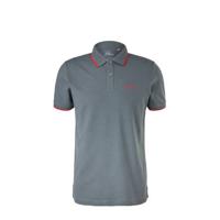s.Oliver regular fit polo met contrastbies grijs - thumbnail