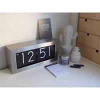 NeXtime klok 5198zi big flip, 16,7x36 cm, flip-over, silver - thumbnail