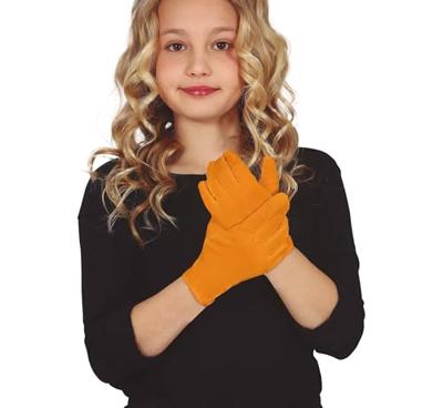 Oranje kinderhandschoenen 17 cm