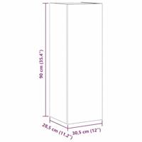 Wand TV-kast 2 pcs Zwart eiken 30.5 x 30 x 90 cm Bewerkt hout - thumbnail
