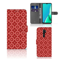 OPPO A9 (2020) | A5 (2020) Telefoon Hoesje Batik Rood - thumbnail