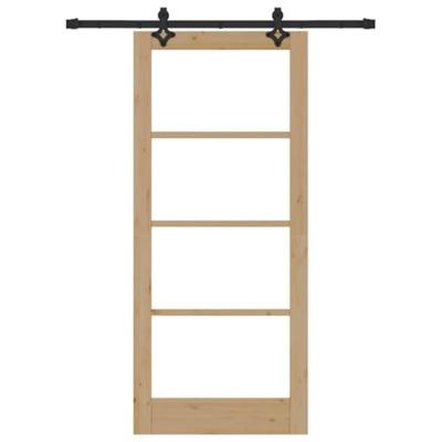 Schuifdeur met Bevestigingsset 86x198,5 cm Massief Vurenhout