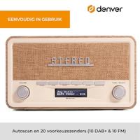 Denver DAB-18LW LIGHT WOOD Radio DAB, VHF (FM) Hout (licht) - thumbnail