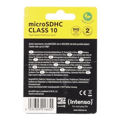 Micro SD geheugenkaart met adapter INTENSO 3413480 32 GB 32 GB - thumbnail