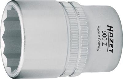 HAZET Dopsleutel 900Z-34 · 1/2 inch (12,5 mm) vierkant hol · Buitentwaalfkant tractieprofiel · SW 34 mm