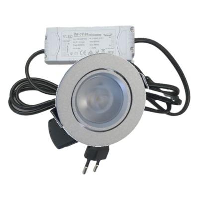 Set 5 x 4 Watt dimbare led inbouwspots Aluminium - 2700K Set 5 x 4 Watt dimbare led inbouwspots Aluminium - 2700K