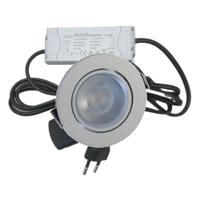Set 5 x 4 Watt dimbare led inbouwspots Aluminium - 2700K - thumbnail