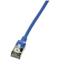 LogiLink CQ9056S RJ45 Netwerkkabel, patchkabel CAT 6A U/FTP 2.00 m Blauw Extreem dun, Vlambestendig, Flexibel, Folie afscherming, Halogeenvrij, Snagless, - thumbnail