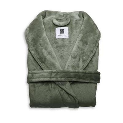 Zo Home Flanel Fleece Badjas Cara - olive green - XL