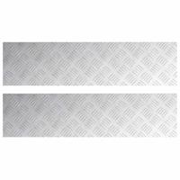 VidaXL Trap tread rechthoekig 2 pcs zilver 80 x 20 cm aluminium - thumbnail