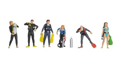 NOCH 15848 H0 Duikers figuren Geverfd, Staand