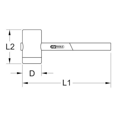 Kunststof hamer met isolatie, kop Ø 55 mm KS Tools 117.1131