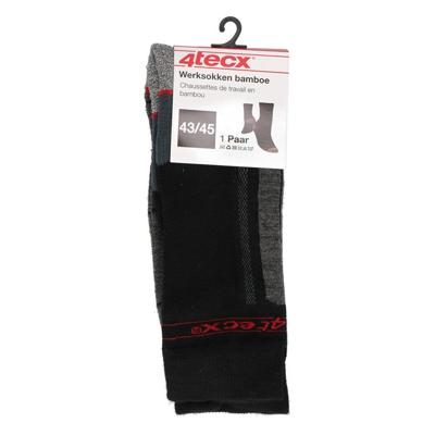 4tecx Werksokken Bamboe Maat 43-46 Zwart 4tecx Werksokken Bamboe Maat 43-46 Zwart