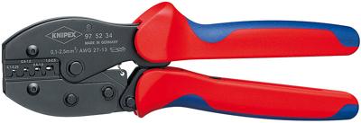 Knipex Krimptang | lengte 220 mm | 0,1-2,5 (AWG 27-13) mm² 483 g | 1 stuk - 97 52 34