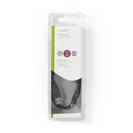 Nedis CCGB60500BK10 Usb-kabel Usb 2.0 Usb-a Male Usb Micro-b Male 480 Mbps Vernikkeld 1.00 M Rond Pvc Zwart Doos - thumbnail