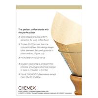Chemex koffiefilters - FSU-100 Bonded (gevouwen) & natuurlijk - 100 stuks - thumbnail