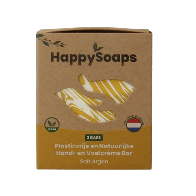 Happysoaps Hand & voetcreme bar soft argan 40 Gram
