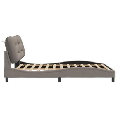 Bedframe met LED zonder matras "Hvar" 160x200 cm stof taupe