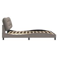 Bedframe met LED zonder matras "Hvar" 160x200 cm stof taupe - thumbnail