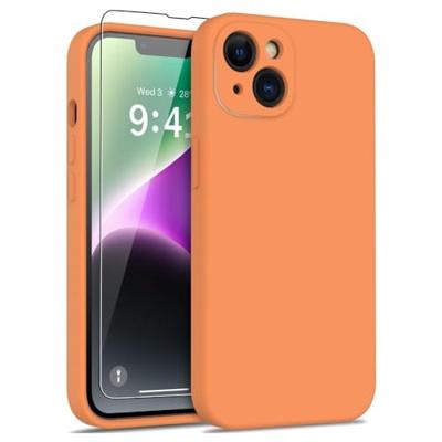 Lunso - iPhone 15 Plus - Hoesje Flexibel silicone Backcover - Oranje Lunso - iPhone 15 Plus - Hoesje Flexibel silicone Backcover - Oranje
