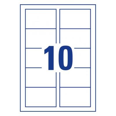 AVERY visitekaarten 185 g/m², 10 per blad, 250 stuks AVERY visitekaarten 185 g/m², 10 per blad, 250 stuks