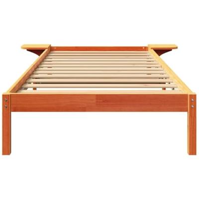 Bedframe met nachttafels Bruin 75 x 190 cm Wasbruin Bedframe met nachttafels Bruin 75 x 190 cm Wasbruin