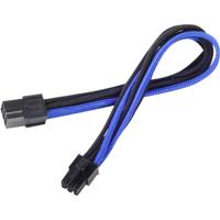 SilverStone 6-polig pcie verlengkabel (zwart/blauw, 25 centimeter, pp07-ide6ba, lite retail) - thumbnail