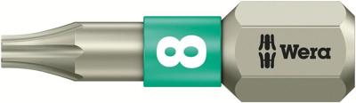 Wera 3867/1 TS TORX® Bits, RVS, TX 8 x 25 mm - 1 stuk(s) - 05071030001 Wera 3867/1 TS TORX® Bits, RVS, TX 8 x 25 mm - 1 stuk(s) - 05071030001