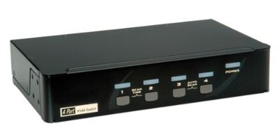 ROLINE DisplayPort USB 2.0 KVM Switch, 1 User - 4 PC