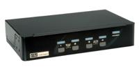 ROLINE DisplayPort USB 2.0 KVM Switch, 1 User - 4 PC - thumbnail
