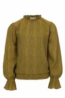 LOOXS 10sixteen Meisjes top kant - Mos groen - thumbnail