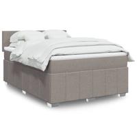Boxspring met matras stof taupe 140x200 cm - thumbnail